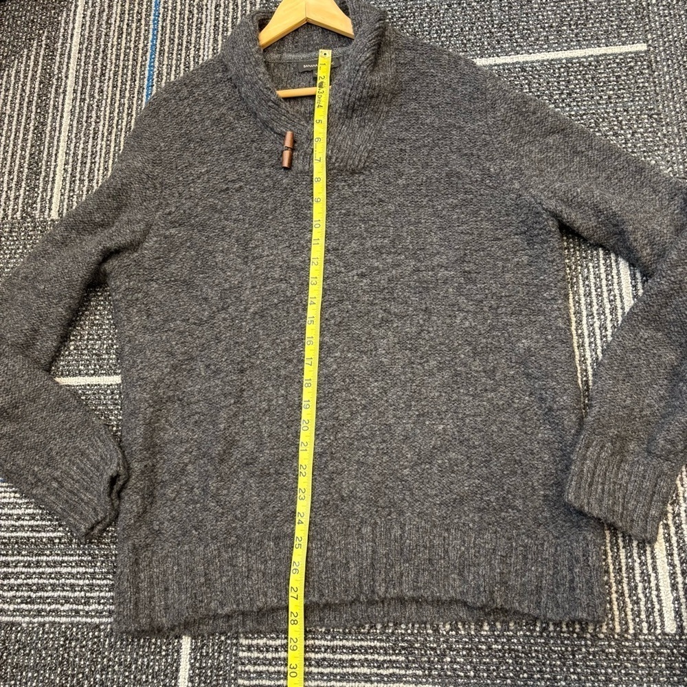 Banana Republic Men’s Large Sweater Cowl Neck Gray - Picture 10 of 12
